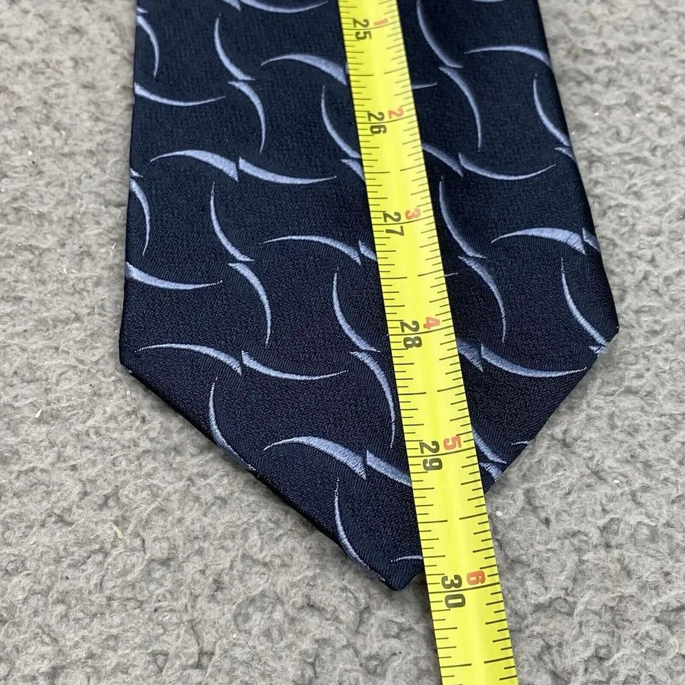 Nordstrom XMI Silk Neck Tie Blue Abstract‎ Paisley Hand Sewn Made USA Corpcore
